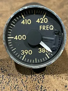 Vintage Aviation Instrument Meter Electrical Frequency 152LCF5A Lewis ENGRG. Co.